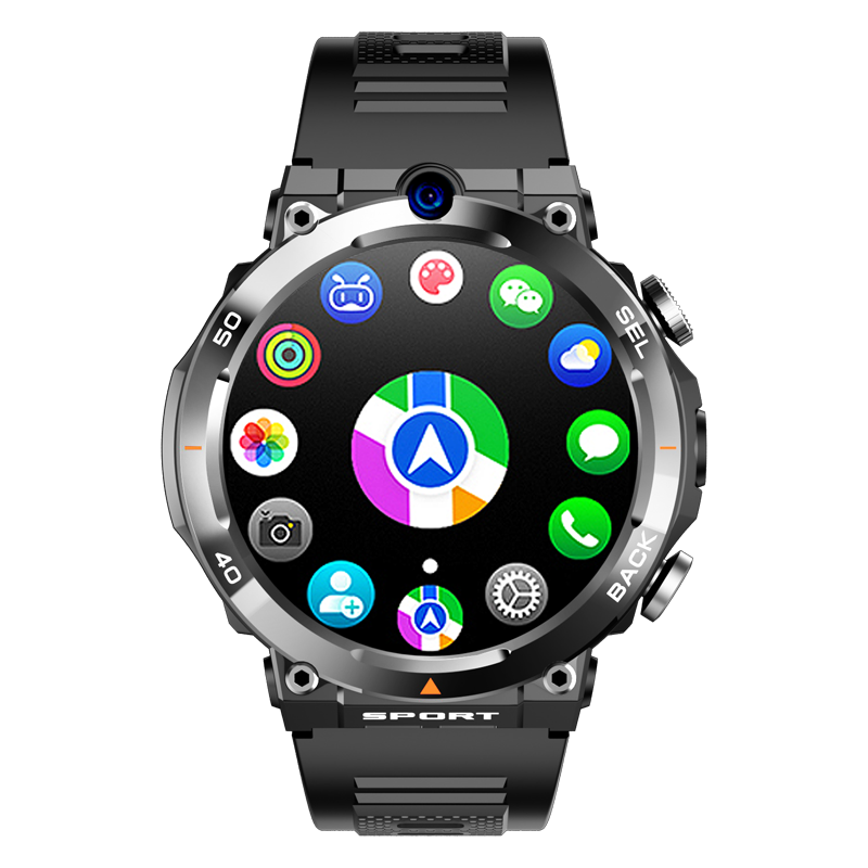 2024 Adult heart rate 4g SIM card watch dual camera IPX7 waterproof luxury smart watch for men